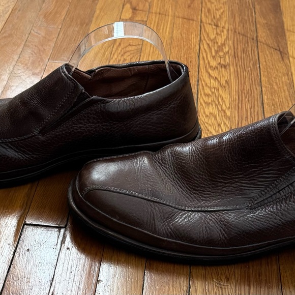 Sandro Comfort Gel Men\'s Brown Leather Slip-On dress Shoes loafers, size 11D main image 7
